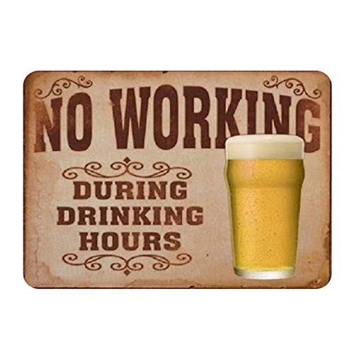 LZYMSZ 5 PCS Vintage Metal Tin Sign Wall Plaque Poster, Retro Iron Art Wall Decorations for Cafe Bar Pub Home Beer (30X20CM) …