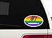 Missoula MT Montana Missoula County Rainbow Pride Flag 6 Stripes Pride Flag Euro Decal Bumper Sticker 3M Vinyl 3