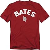LOGOVISION Bates College Arch Logo Unisex Adult T Shirt, Cardinal, Medium