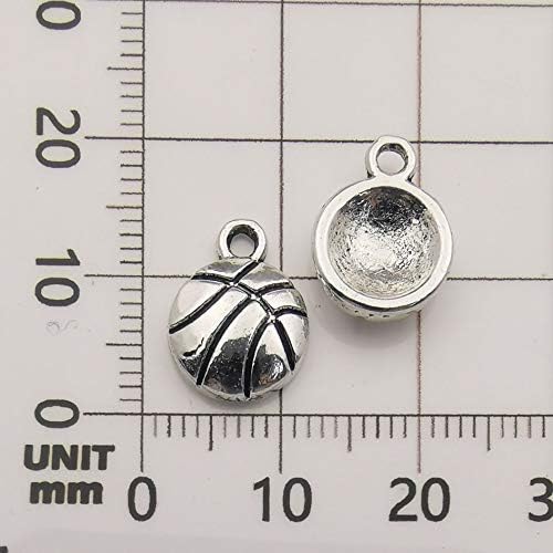 iloveDIYbeads Ball Sports Charms-75pcs Alloy Ball Games Sports Basketball Charms For Jewelry Making Crafting DIY Necklace Earrings Bracelet Accessaries (M324) - Image 5