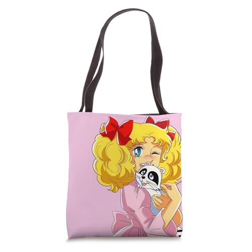 candy candy and raccoon retro japanese vintage 80s anime tote bag
