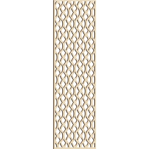 Image of 27 3 /8 inchW x 69 3 /8 inchH x 3 /8 inchT Resort Decorative Fretwork Wood Wall Panels, Birch