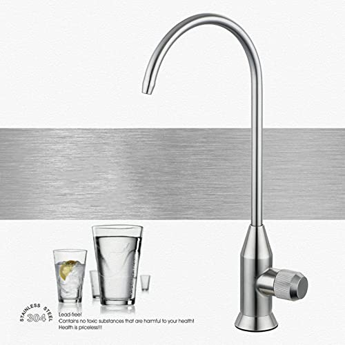 Robinet d'eau potable en acier brossé avec bec col de cygne premium - 4