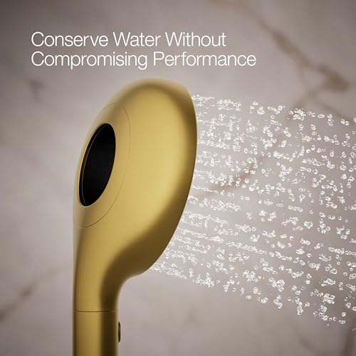 KOHLER K-28681-Y-2MB SpaViva Two-Function Handheld Showerhead, Round High Pressure Shower Head, Compatible with SpaViva Cleansing Device, 2.5 GPM, Vibrant Brushed Moderne Brass - image 5