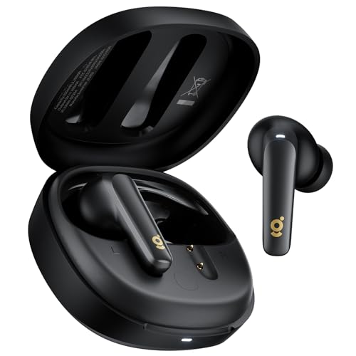 wegear Wireless in-Ear Earbuds with 4 Mics ENC Call-Enhancing Rophones, 40H Playtime, Bluetooth 5.4, IPX5 Waterproof, True Wireless Earbuds for Laptops, Tablets, Smartphones, and Gym Workouts, Black