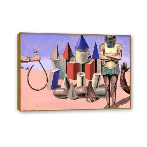 Peinture Les Moutons Max Ernst : impression sur toile décoration murale 55x40cm avec cadre