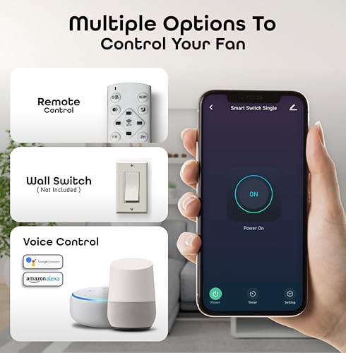 Image of Smartway - Modern|Living Room|Dining|Bedroom Ceiling Fan Chandelier BLDC Noiseless Motor|Auto Rotatable Blower Fan 3 Color Mode (Warm Cold & Natural White) Remote & App (Square Eastino)