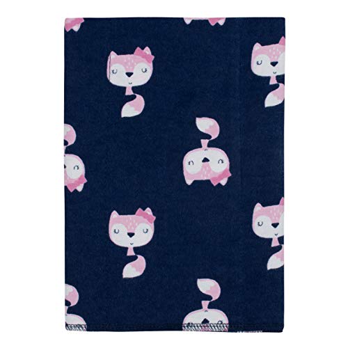 Gerber Baby Girls 4-Pack Flannel Burp Cloth, Fox, 20" x 14"