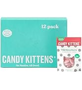 Bonbons végétaliens, bonbons chatons fraise sauvage (12 x 54 g), emballés avec du jus de fruits et des ingrédients naturels...