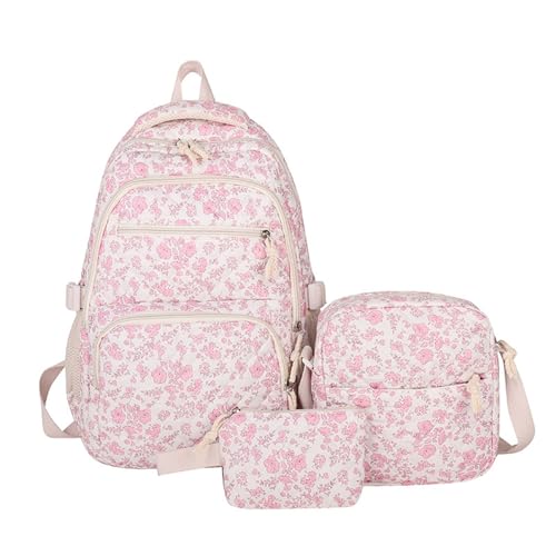 Sac à dos à fleurs mignon grand volume pour fille ado et étudiante branchée