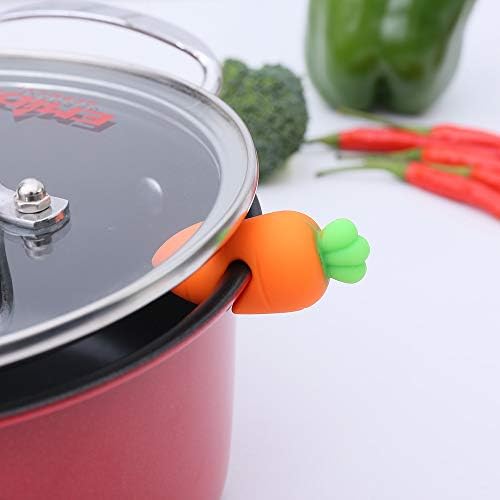 GUODUN for Soup Pot Silicone Heat-Resisting Creative Durable Specialty Tools Pot Cover Lifter Kitchen Tools Pot Lid Rack Overflow Stoppers(3PCS)