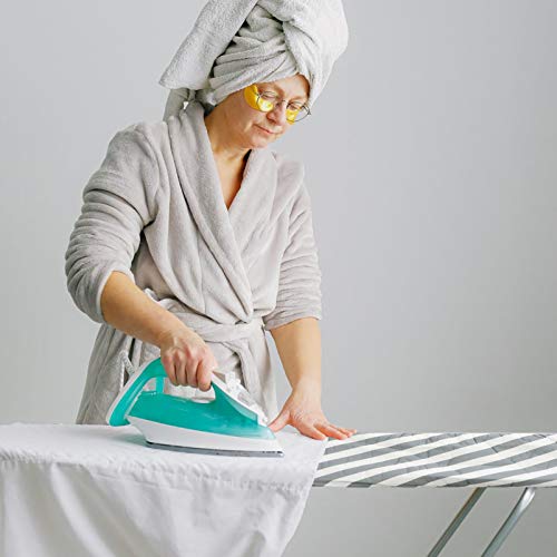 Garneck Conjunto de capa de tábua de passar a ferro resistente ao calor com clipes, estampa de algod