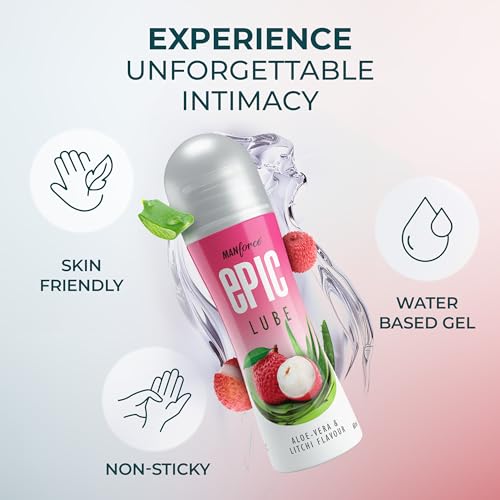 Image of Manforce Epic ThinX Condoms 10 Units with Epic Aloe-Vera & Litchi Lube| 0.03mm Ultra Thin Condoms| Water-based Lube