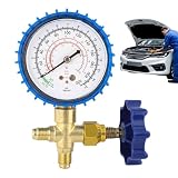 Klimaanlage Kältemittel Druckmessgerät,Präzise, verdickt und auslaufsicher - Klimaanlagen-Kältemittel-Einfüllventil - Geeignet für Zuhause, Auto, Büro, Hotelzimmer, Kfz-Wartung und für Reparaturtechni
