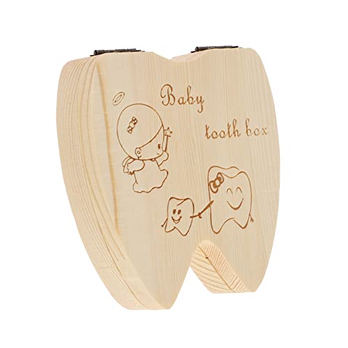 Garneck Box Teeth Storage Box Tooth My First Tooth Holder Tooth Keepsake Tooth Container present Wood
