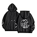 Weripoah Graphic Hoodies for Women Mushroom Moon Sweatshirt Oversized Hoodie Gothic Vintage Sweatshirt Print Tops(Black,2XL)