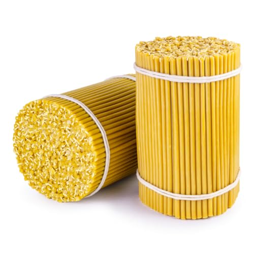 Candles Fantasy 30 Pezzi Candele da Chiesa – Candele per Preghiere, Natale, Lunghe, Morbide 24 cm x 8 mm, Combustione di 120 Minuti.