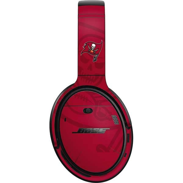 Skinit Decal Audio Skin Compatible with Bose QuietComfort 35 II Headphones - Officially Licensed NFL Tampa Bay Buccaneers Double Vision Design