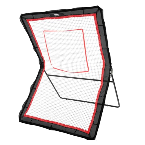 VEVOR Lacrosse-Rebounder für den Hinterhof, 1,5 x 2,1 m großes Volleyball-Rücksprungnetz, Pitchback-Throwback-Baseball-Softball-Return-Trainingsbildschirm, verstellbarer Winkel, Schießübungs-Trainings