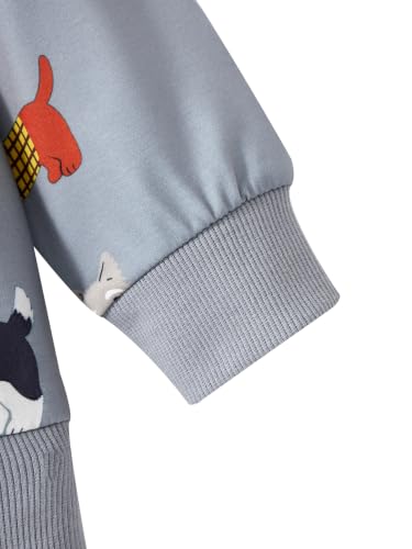 Image of Akyzic Boys Sweatshirts Cotton Long Sleeve Crewneck Pullover Toddler Kids Winter Warm Shirt Sweater Tops 3t-8t