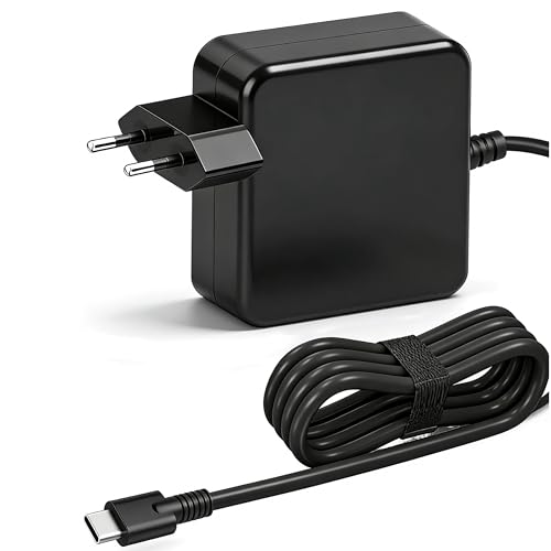 Cluvox Caricatore Alimentatore USB C 65W,Caricabatterie Tipo C Adatto per Lenovo ThinkPad,Asus Zenbook,HP Chromebook,Macbook Pro/Air,Acer Chromebook,Google, Samsung,Matebook Caricabatterie