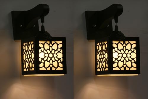 Image of Modern Decorative Designer Wall Light Industries for Living Room, Bedroom, Bedside, and Decorative Lighting Indoor Use, Bulb Not Included (Box Katti, 2)