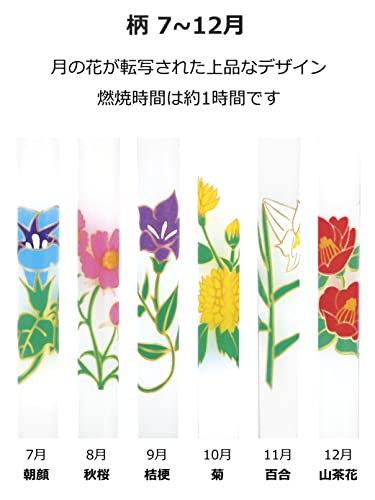 仏具のマルエス 花絵 1号5 和ろうそく 12本
