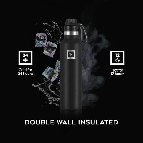 Iron Flask 24oz Narrow Mouth Insulated Water Bottle with Spout Lid — view 3