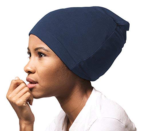 ADAMASatin Lined Jersey Beanie - Ultra Soft - Satin Lining Prevents Breakage and Tangling, Day and Night Hair Defense