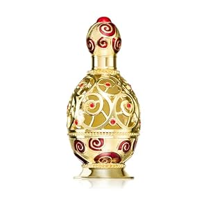 Khadlaj Haneen Gold Concentrated Perfume Oil 20ml – Unisex Floral Musk Perfume Oil with Bergamot, Lemon, Rose, Gardenia, Amber, Musk & Vanilla