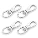 SHONAN Stainless Steel Flag Clips for Flagpole Rope- 4 Pack 3.5 Inch Swivel Snap Hook Flag Pole Clips, Diving Clips Spring Hooks for Dog leashes, Keychains, Boat Ropes, Bird Feeders