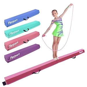 FBSPORT 300 cm Schwebebalken Kinder Faltbarer Balken Turnen Balance Beam für Zuhause Training Klappbarer Schwebebalken Gymnastik Gymnastikbalken mit Rutschfestem Boden und Tragetasche
