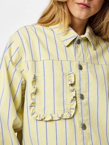 Veste en jean Pcbillo LS à manches longues en denim robuste