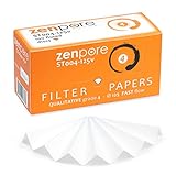 12.5 cm Fluted Filter Paper, Pre-Pleated (Folded), Qualitative Grade 4 - ZENPORE Fast Flow 125 mm (1