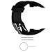 Replacement Band for Garmin Forerunner 10/15 For Women/Man - TenYun Silicone Wristband Strap/Bands for Garmin Forerunner 10/Garmin Forerunner 15 (Black, Large Size 0.98" x 0.94")