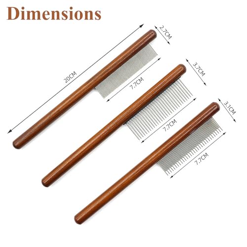 Image of Pet Dog Cat Shedding Comb - Hair Buster Grooming Comb for Cats and Dogs, Rabbits, Daily-Use Cat Deshedding Brush, for Cats with Short and Long Fur (Sparse Teeth)