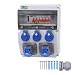 Produktbild CAMPINGVERTEILER WANDVERTEILER KOMPLETT VERDRAHTET CEE 16A 230V MIT CAMPING STECKDOESE ZÄHLER IP65, 6. 3x230v + 2x Camping + LS+FI+Zähler