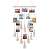Mkouo Macramé wandtapijt, hangende fotowand, boho, decoratie, chic geweven tapijt voor wooncultuur, slaapkamer…