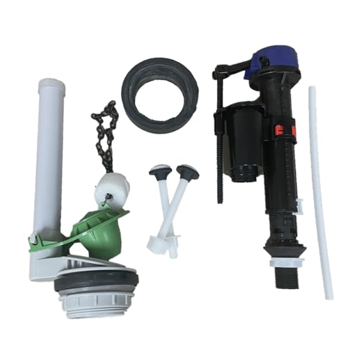Kit de válvulas para inodoro Crane Galaxy / Cranada, incluye válvula de descarga de 2 pulgadas y válvula de llenado con conexión inferior de 7/8 pulgadas, fabricado en ABS miniatura 3