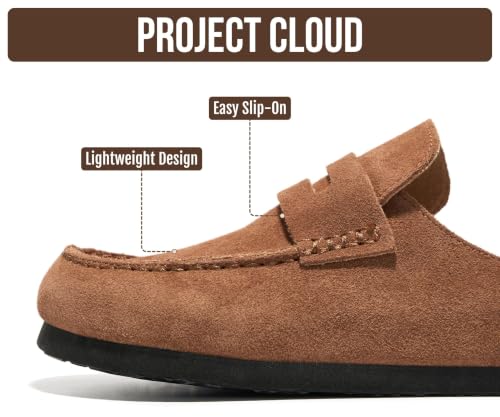 Image of Project Cloud 100% Genuine Leather Clogs for Women Footwear 2026 | Memory Foam Insole Womens Clogs; Non-Slip Outsole Mules for Women Footwear; Lightweight Women's Mules & Clogs Fall Shoes