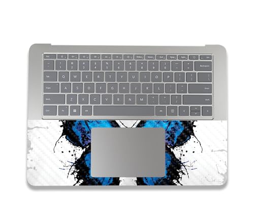 Image of MightySkins Carbon Fiber Skin Compatible with Microsoft Surface Laptop Studio 2 (2023) Full Wrap Kit - Butterfly Splash | Protective, Durable Textured Carbon Fiber Finish | Made in The USA