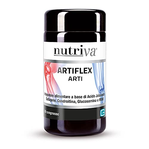 Nutriva Artiflex Arti, Integratore Alimentare Con Collagene, Acido Jaluronico, Condroitina, Glucosamina, Msm, Prolina. Salute Delle Articolazioni. 50 