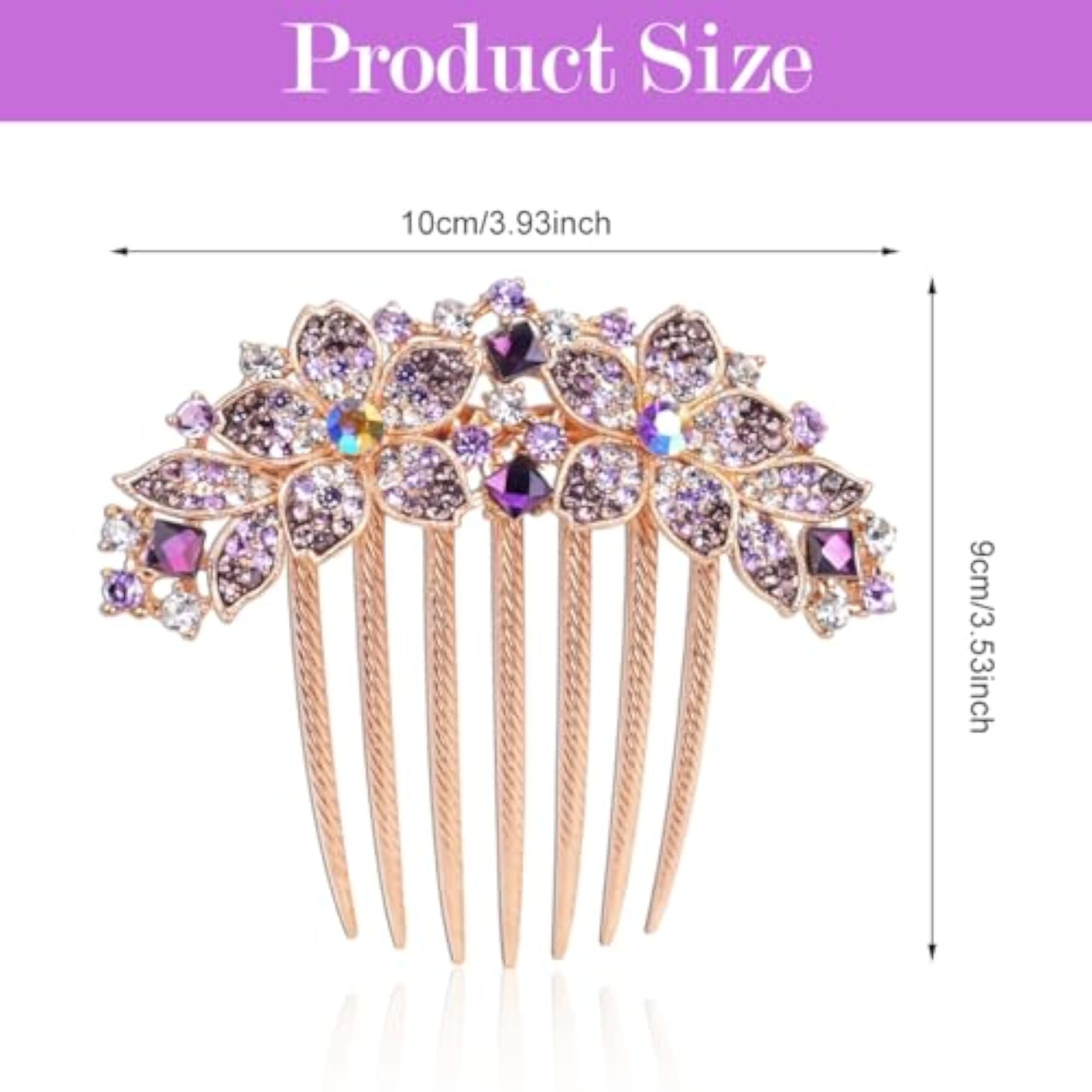 3 Pcs Rhinestone Pearl Design Hair Claw Clips