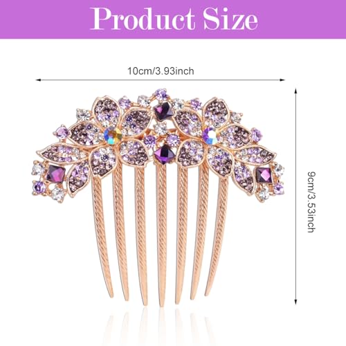Image of Hair Clips 7 Claws Hair Clamp Non-slip Comb Rhinestone Hairpins Pearls Design Women Hair Clips Rhinestone Hair Clip Gift for Women Ladies Gift