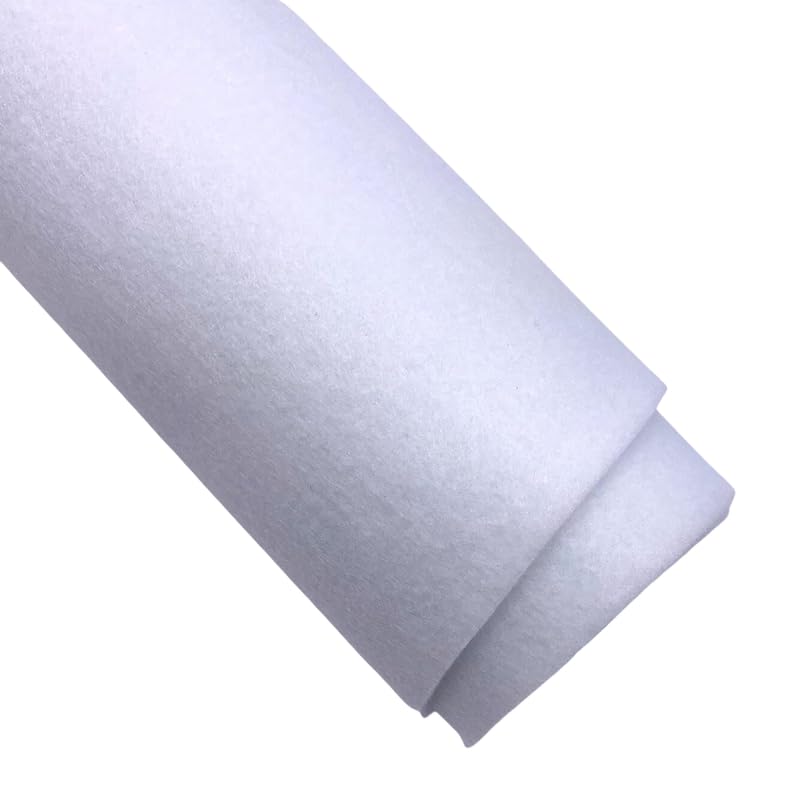 Ice Fabrics Craft Felt Fabric by The Yard - 72" Wide & 1.6mm Thick Acrylic Felt - Soft and Durable Snow White Fabric for DIY Arts & Crafts, Decorations and More - 1 Yard Snow White