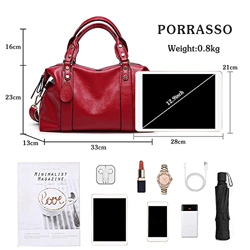 Image of Elegant Handbag Women's Shoulder Bag Women Handbag Waterproof PU Leather Shoulder Bags Work Travel Date Boston Bag