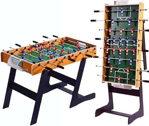 Image of RUP 4ft Foosball Table Game Soccer for Adults, Family & Kids, Vertical Folding & Space Saving Design