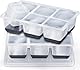 Silikon Eiswürfelform Groß mit Deckel, JRISBO 6cm Grosse Eiswürfelbehälter Sicher BPA Frei und Einfach zu Entnehmen, Riesen Transparente Eiswürfelformen XXL Würfel Ice Cube Tray