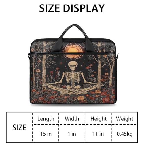 Bolsa para portátil con diseño boho de esqueleto 15 pulgadas miniatura 2