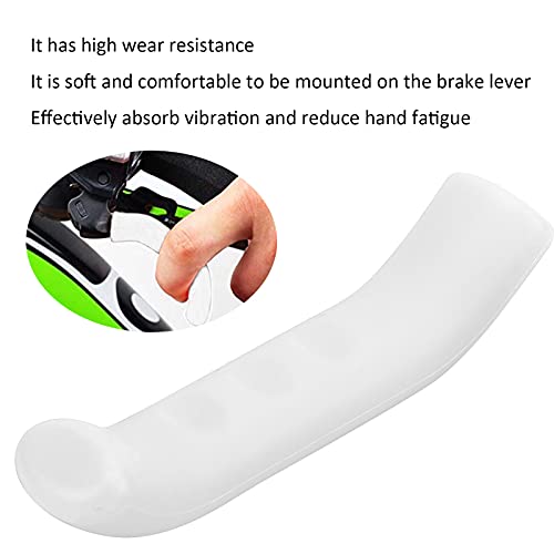 Capa de Manopla de Freio, Silicone Branco 2 Peças Capa de Manopla de Freio de Bicicleta à Prova D'á